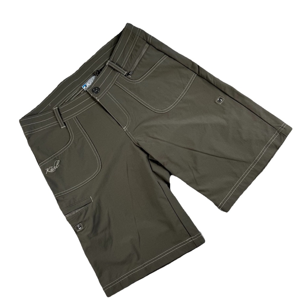 Kuhl Womens 8 Lightweight Hiking Stretch Wicking 10" Inseam Brown Shorts